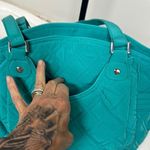 Vera Bradley  Blue Quilted Tote Bag with Diamond Stitching Photo 2