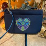 Brighton Navy Crossbody Bag with Heart Design Photo 4