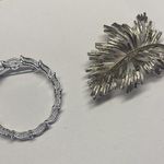 Lot Of 2 Signed Costume Jewelry Brooch Pins Silver Tone Gerry’s / Lisner Photo 10