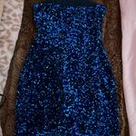 Midnight Doll Blue Sequin  Dress Small  Photo 2