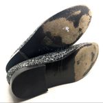 Marc Jacobs  BLACK & SILVER GLITTER "ZOE"  LEATHER & FABRIC LOAFER SHOES (38.5) Photo 11