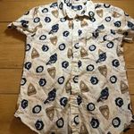 Unique Vintage Ouija x  button up all over print small Photo 5