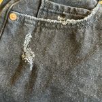 ZARA NWOT  DENIM DISTRESSED RELAX FIT BLACK SHORTS SZ-24 Photo 5