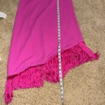 Trina Turk Trina‎ Turk Gull Dress Hot Pink One Shoulder Fringe Hem cocktail party glam Photo 8