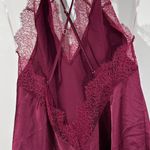 Victoria’s Secret Burgundy Satin & Lace Slip Dress – Size M Red Size M Photo 3