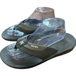Hurley Black Flip Flops Sandals Casual Beach Thong Slides Women's size 8 Photo 0