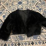 Slny  black fuzzy cardigan L Photo 2