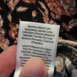 Terra & Sky  Black Floral Print Top Orange Brown Maroon Sz 1X Boho Blouse Photo 5