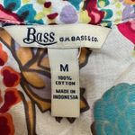 BASS co paisley Floral Print Tunic Top size M medium Red Photo 1