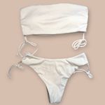 SheIn Beige Strapless Bikini Set | Size M Photo 0