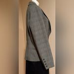 George Stretch Gray/Black/White/Blue Plaid Blazer Sz 14 With Shoulder Pads Photo 6