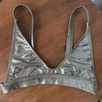 MINIMALE ANIMALE Shimmer Bikini top ~ size small Silver Photo 0