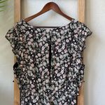 She + Sky Black Floral Playsuit Romper Size L Photo 5