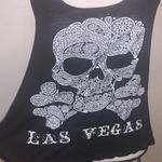 Banana Expressions Las Vegas Black Skull Punk racerback crop tank top Photo 1