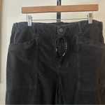 Free People City Slouch Cord Pants Boho Corduroy Cargo Drawstring Black Size L Photo 2
