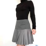Hinge  Leather Panel Peplum SKIRT GREY SIZE XS $198 VERY CHIC NORDSTROM Photo 3