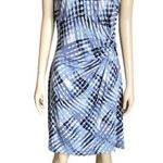 Nic+Zoe  Blue, White and Black Patterned Dress Photo 0