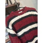 Rag and Bone Robyn Striped Pullover Knit Sweater Black Red Womens Size XXS Photo 7