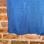 Tahari  Navy Blue Linen Short Sleeve V-Neck Top Women's Size Small Photo 2