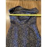 Teri Jon by Rickie Freeman Jaquard Stripe Off the Shoulder Sheath midi Dress 10 Blue Photo 3