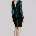 Ted Baker VENDELA Lace Bodice Black Green Sheath Cocktail Dress Ted Sz 2 US 6 Photo 1