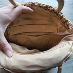 Round Crossbody Straw Purse New in Package Brown Photo 3