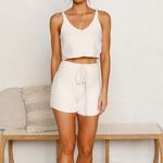 Garage NWT  White Soft Fuzzy Shorts Photo 3