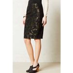 Anthropologie MAEVE Camo Brocade Ponte Pencil Midi Skirt Photo 1