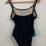 Vintage Sandy’s Bay Black Teal Bow Accent Bathing Suit Size L Size L Photo 4