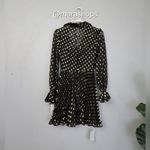 Self Portrait Dot Fil Coupe Mini Dress Gold Size 0 Photo 7