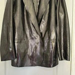 Norma Kamali Oversized DB Jacket Gunmetal Sz M Photo 8