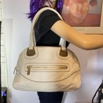 Michael Kors  Vanilla Satchel Bag Genuine Leather Gold Hardware Photo 4