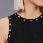 SheIn grommet detail crop tank top Photo 2