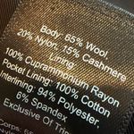 Babaton  Cashmere Blend Double Breasted Black Peacoat Coat Jacket Size Medium Photo 12