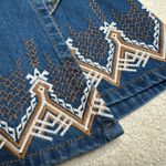 Free People Blue Cream Wrap Mini Skirt Photo 7