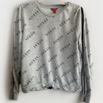 Guess  Women’s Crew Sweatshirt Gray with logo Throughout Size‎ L Photo 0