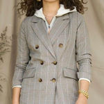 Matilda Jane  Good Hart Blazer Size Small Ruston Boyfriend Plaid Preppy Photo 0