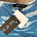 NWT Yak & Yeti Casual Tye Dye Ombré Ruffle Tank Small Blue Photo 6