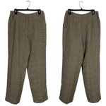 Dana Buchman Women's Size 12 High Rise Plaid Wool Blend Trouser Dress Pants Tan Photo 1