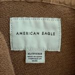 American Eagle Distressed Pullover Hooded Sweatshirt Brown Photo 1