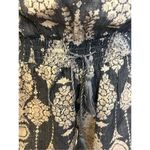 Raga  Anthropologie Gray Pom Pom Sleeve Printed Romper S Photo 4