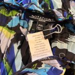 Notations Crinkle Blouse Bell Sleeve Button Down Asymmetrical Hem Ruffles  PXL Photo 7