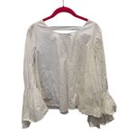 Soprano  Women's White Swing Style Bell‎ Sleeves Blouse Top Size Medium Photo 0