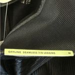 Aerie Offline By  Seamless 7/8 Ribbed High Rise Black Legging MEDIUM‎ NWT Photo 7