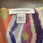 Boston Proper Boston‎ Proper Multicolor Retro Sheer Tank Top Women's Medium Sleeveless Vneck Photo 3