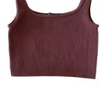 ZARA  Rust Brown Ribbed Knit Seamless Crop Tank Top SZ XS #1711 Photo 5