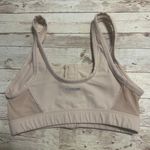 Aerie  Front Zip Sports Bra Size Small Workout Neutral Blush Pink Athletic Active Photo 1