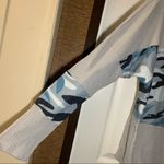Wild Feathers Grey/Blue Camo Knit Long Sleeve Top XL Photo 5