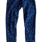 Sunzel Leggings Medium Blue Leopard Print Photo 0