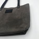 PANHANDLE RED LEATHER COMPANY Logo Branded Gray/Black Double Handles Tote Purse Photo 10